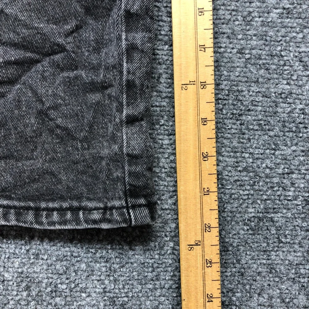 Levis 445 Mens Black Gray Denim Shorts Relaxed Fit W42 Acid Wash Jean Shorts